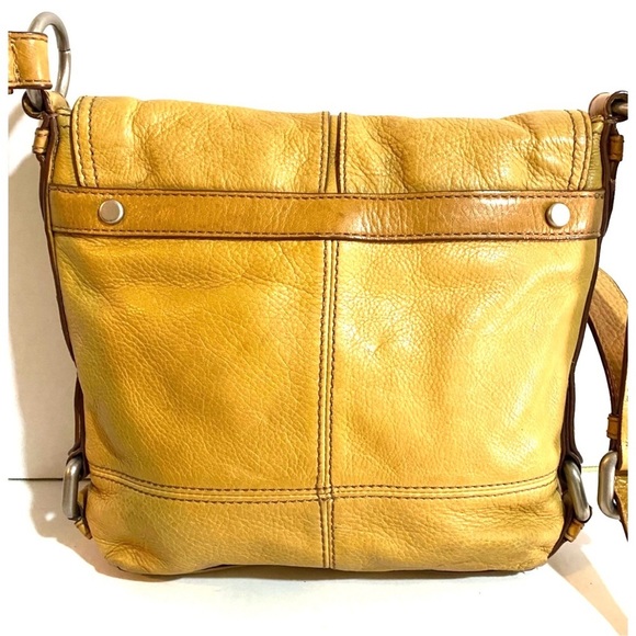 Fossil Vintage Tan Bag distressed leather crossbody handbag - Picture 2 of 7